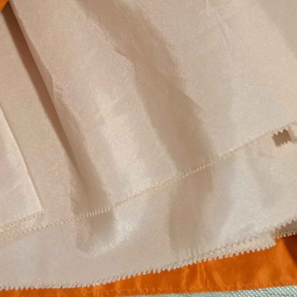 J. Crew Silk Orange and Cream Dress - Picture 7 of 9